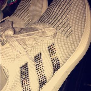 Adidas swift Run bedazzled customized shoes